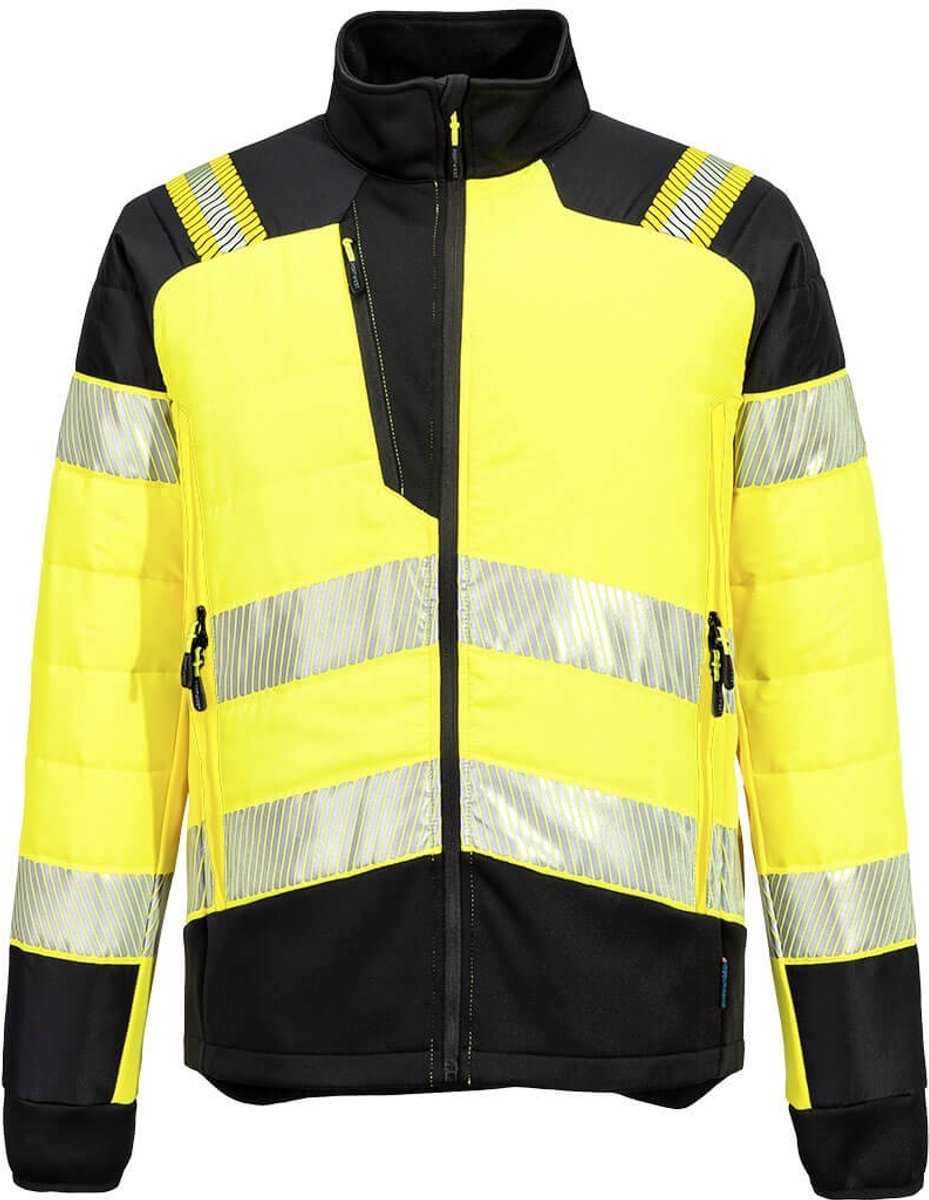 Portwest PW3 Hi-Vis Hybride Baffle Jack T170 Zwart