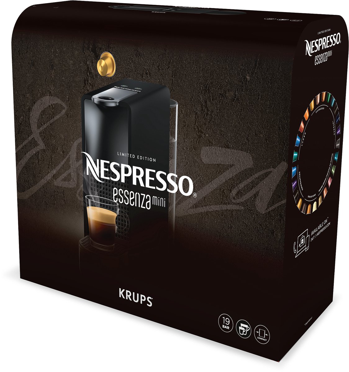 Krups Nespresso Essenza Mini XN110 - Koffiecupmachine - Black thumbnail 4