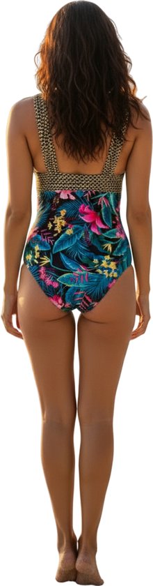 Golden Tropics Maillot de bain col en V- Maillots de bain sexy femme - Bikini