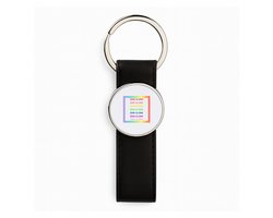 Hacebo® - LGBTQ cadeau - Zwart lederen sleutelhanger - Queer - sleutelhangers - met opdruk - lgbt - Love is love - Pride month - lgbtq vlag - gay pride - met tekst - opdruk - leuke pride spullen - verjaardag - sleutelhanger - 3 x 10.5 CM