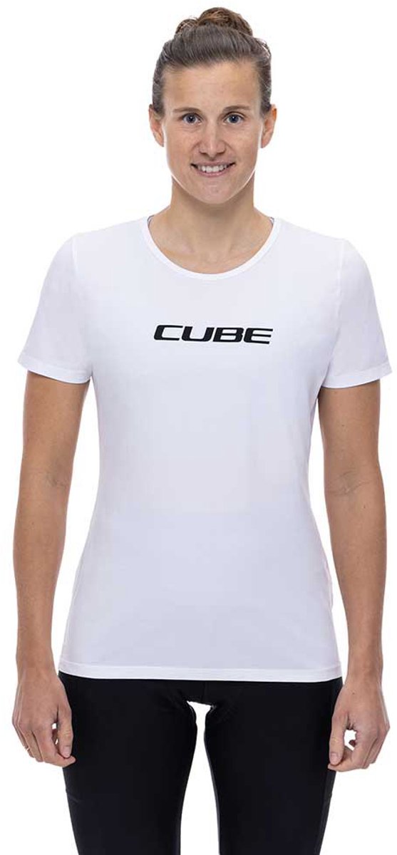 Cube Organic Classic Logo T-shirt Met Korte Mouwen Vrouw Wit
