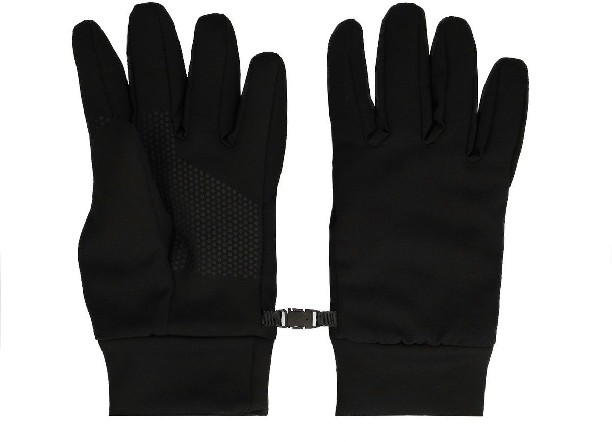 Manfield - Heren - Zwarte synthetische handschoenen - Maat 1