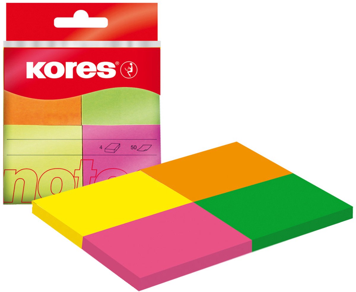 Kores notitieblaadjes met herbruikbare plakstrip