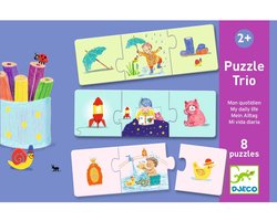Djeco puzzel educatief Trio Mon quotidien - FSC MIX karton.