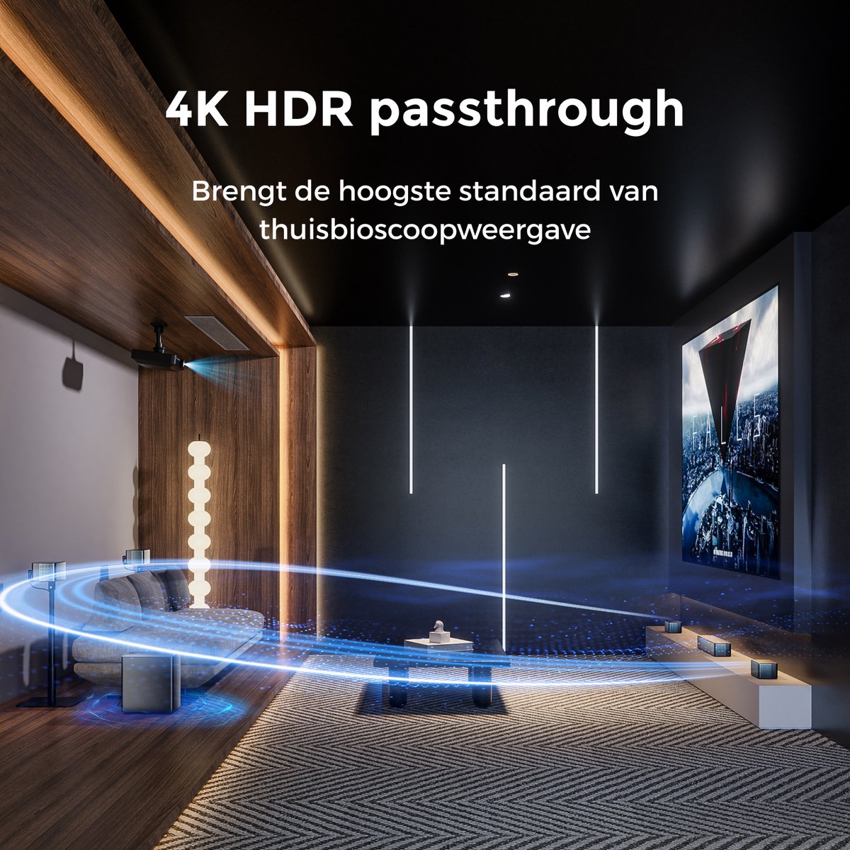 ULTIMEA Poseidon D80 Boom - 7.1 Soundbar voor tv - met Dolby Atmos Soundbar - Draadloze Subwoofer & 4 Surround Speakers – foto 6