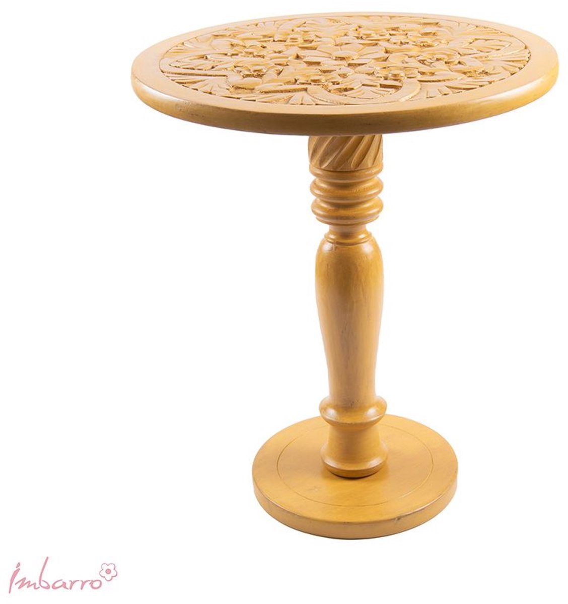 Imbarro Fashion & Home houten bijzettafel Lotta Yellow 44 x 55 cm hoog