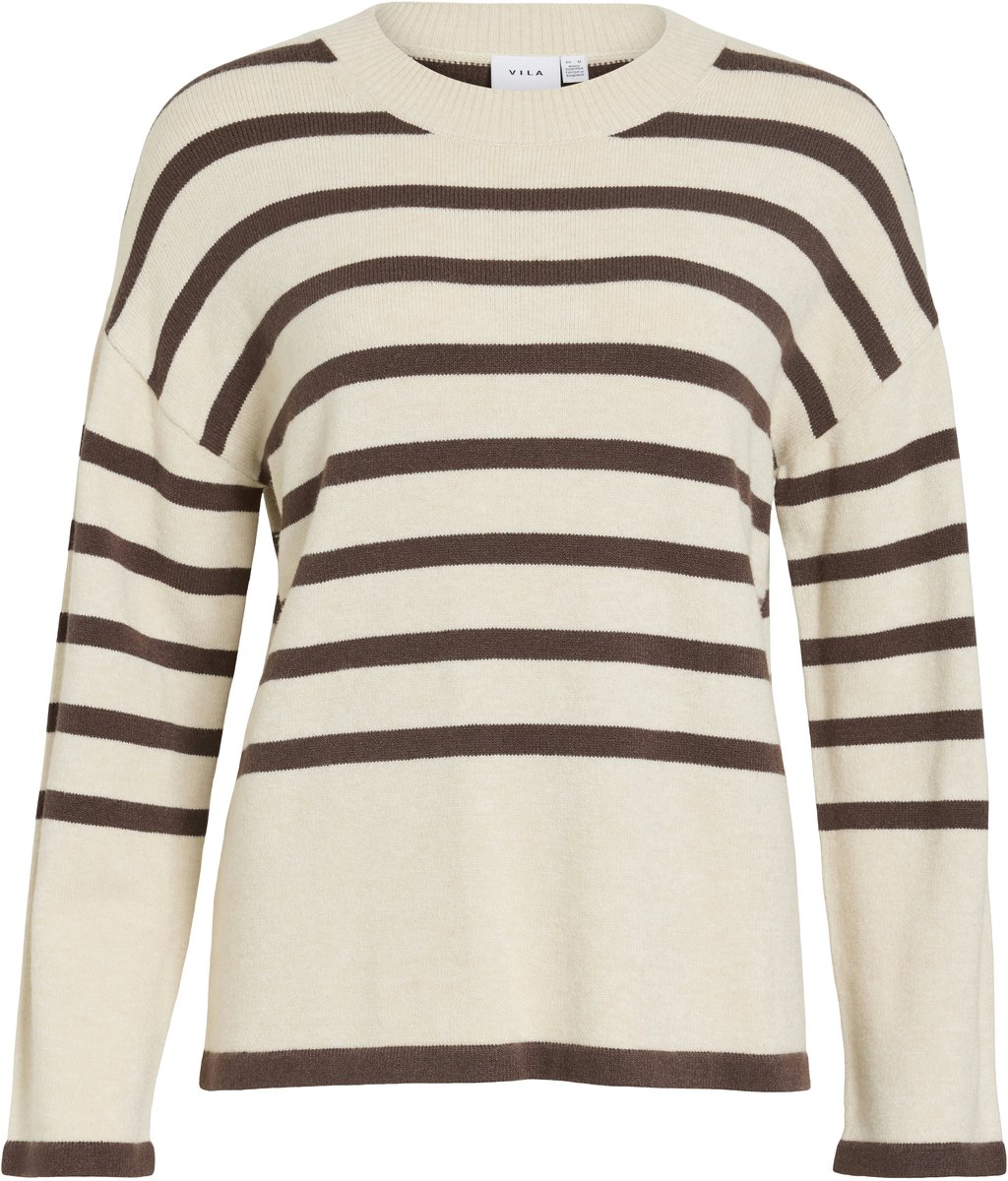 VILA - VIRIL O-NECK OVERSIZE L/S KNIT TOP- NOOS - Dames - Gebreide truien