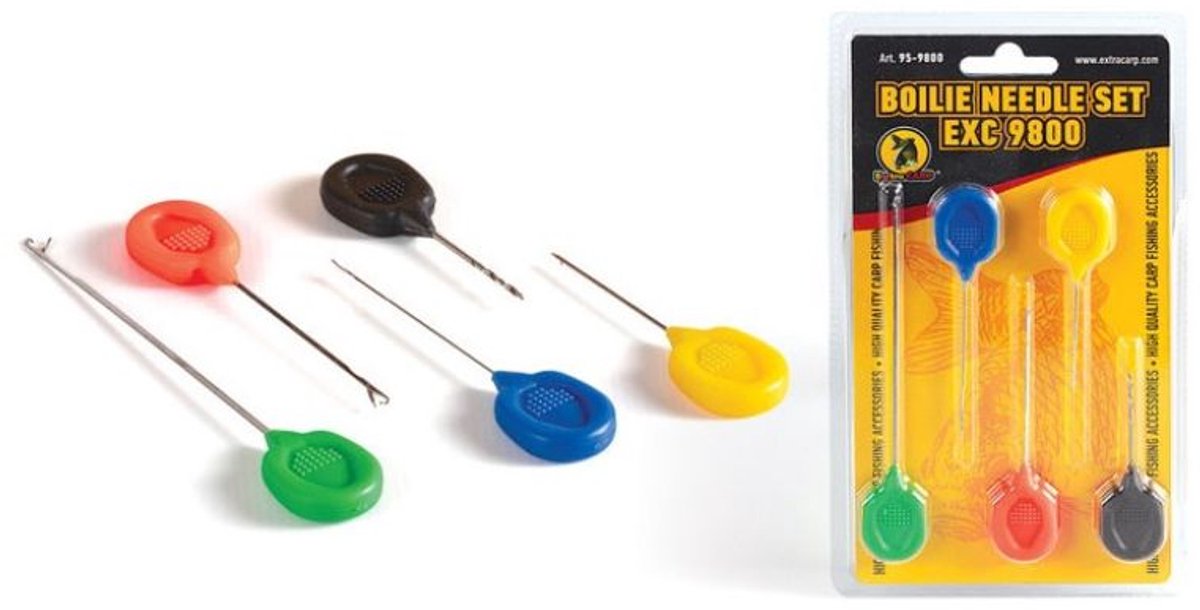 EXC Boilie Needle Set - 5 stuks - Boilienaalden Set - Met Boilienaalden, Splicing Needle en Boilieboor