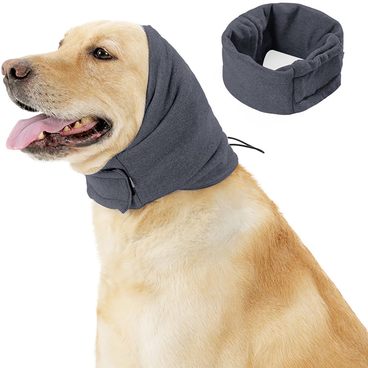 Honden Oorkappen – Comfortabele Geluidsbescherming & Kalmerende Hoed – Bescherming voor Oren & Nek tegen Lawaai, Koude & Angst – Verstelbare Hondenmuts (Hoofdomtrek 35-48cm) – ANMI