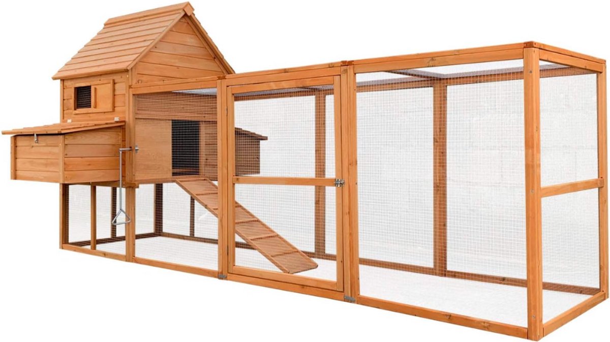 ApexArte® Kippenhok – Kippenren – Kippenhok met Ren – Konijnenhok – Konijnenren – Hout – XXL ApexArte® Kippenhok – Kippenren – Kippenhok met Ren – Konijnenhok – Konijnenren – Hout – XXL