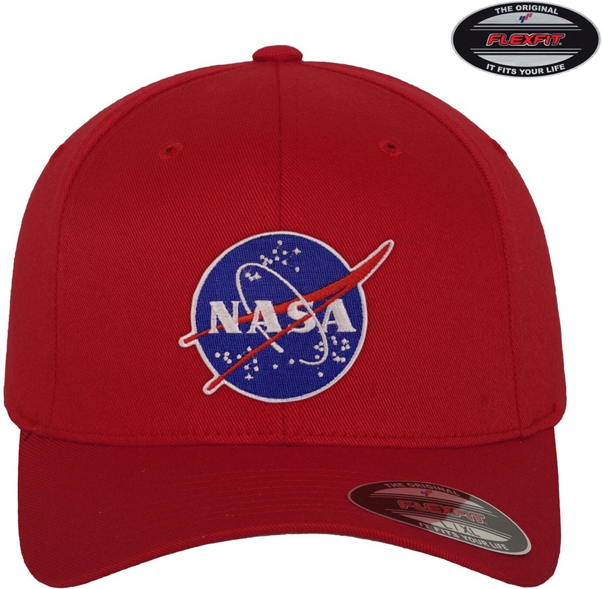 NASA Insignia- Flexfit -pet, rood