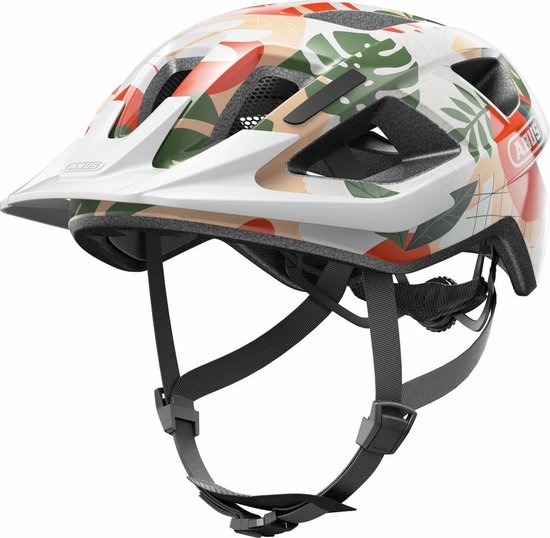 Fietshelm ABUS ADURO 3.0 orange palm L - 58-62 cm - wit - Geschikt voor gebruik op elektrische fietsen - stadsfietsen - 320 g — afbeelding 4