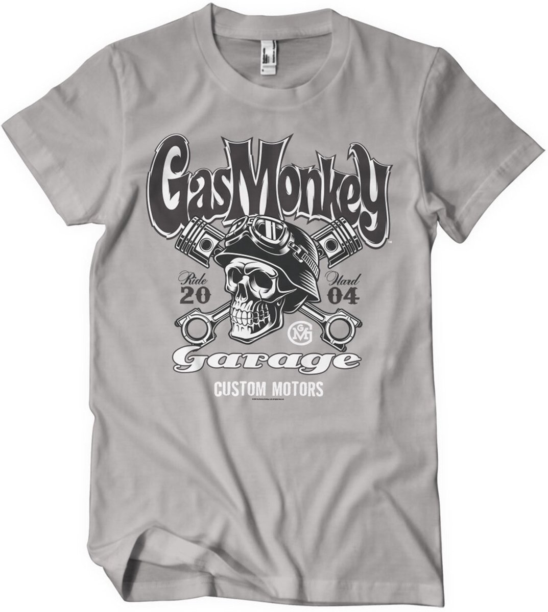 Gas Monkey Garage T-shirt GmgCustom Motors Skull T-shirt GMG-1-GMG040-H95-13