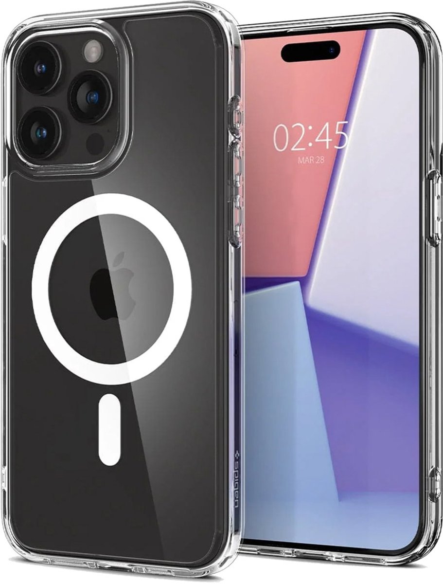 Spigen Ultra Hybrid Magfit Case hoesje geschikt voor iPhone 15 Pro Max - White