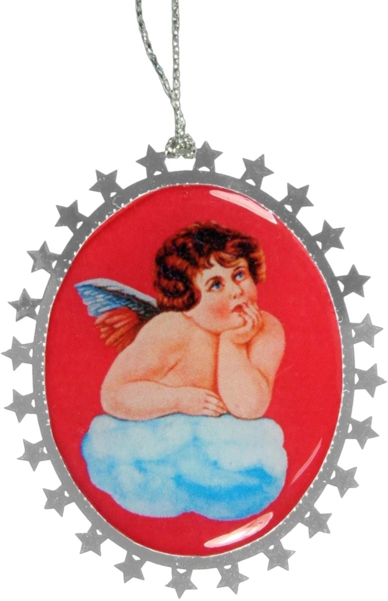 Engel rood Retro Medallion (set 10) - Pluto Design