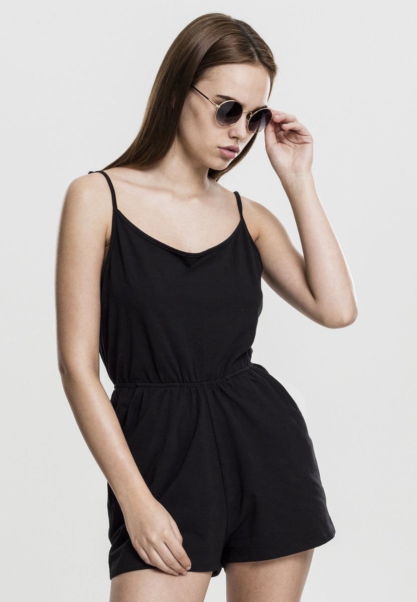 Urban Classics Ladies Short Spaghetti Jumpsuit Jumpsuit 4XL Zwart