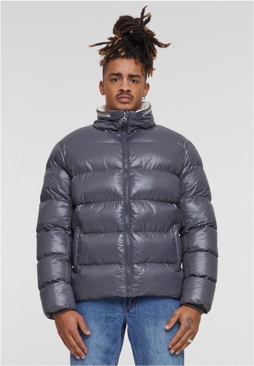 Urban Classics Recycled Zip neck Gewatteerd jack 4XL Grijs