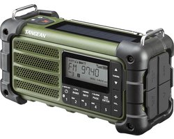 QPFO® Noodradio met Dynamo en Zonnepaneel - Crank Radio met Powerbank en Zaklamp - AM/FM/NOAA Survival Radio