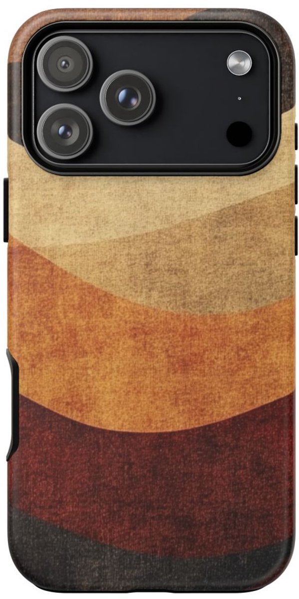 Warme Abstracte Golfpatronen – Telefoonhoesje Geschikt voor iPhone 17 Pro Max