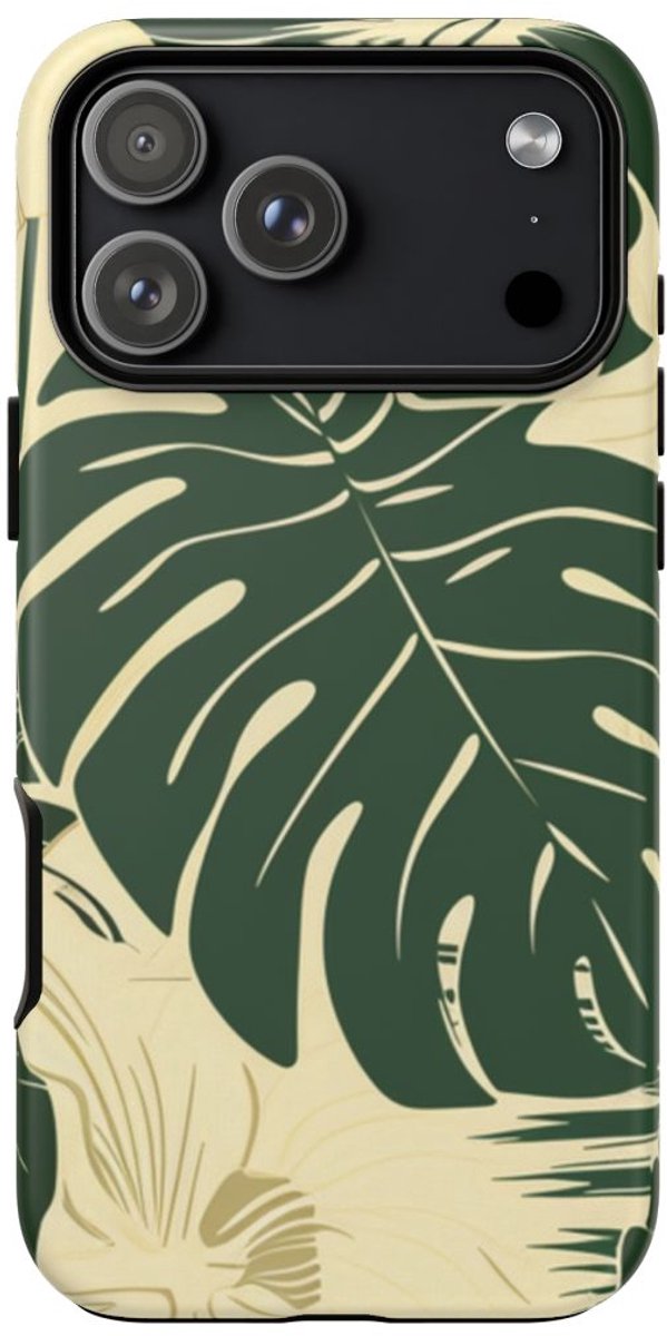 Tropisch Blad- en Bloemenpatroon – Telefoonhoesje Geschikt voor iPhone 17 Pro Max