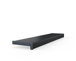 DQ-PP RAAMBOEK PVC, 25 cm x 120 cm, Grafiet, Vensterbank, voor Binnengebruik, Binnenvensterbank, Binnen, Per meter, Woonkamer, Decoratie, Kunststof