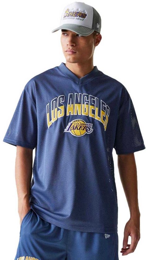 T-shirt à manches courtes New Era NBA Arch Mesh Los Angeles Lakers Blauw XL homme