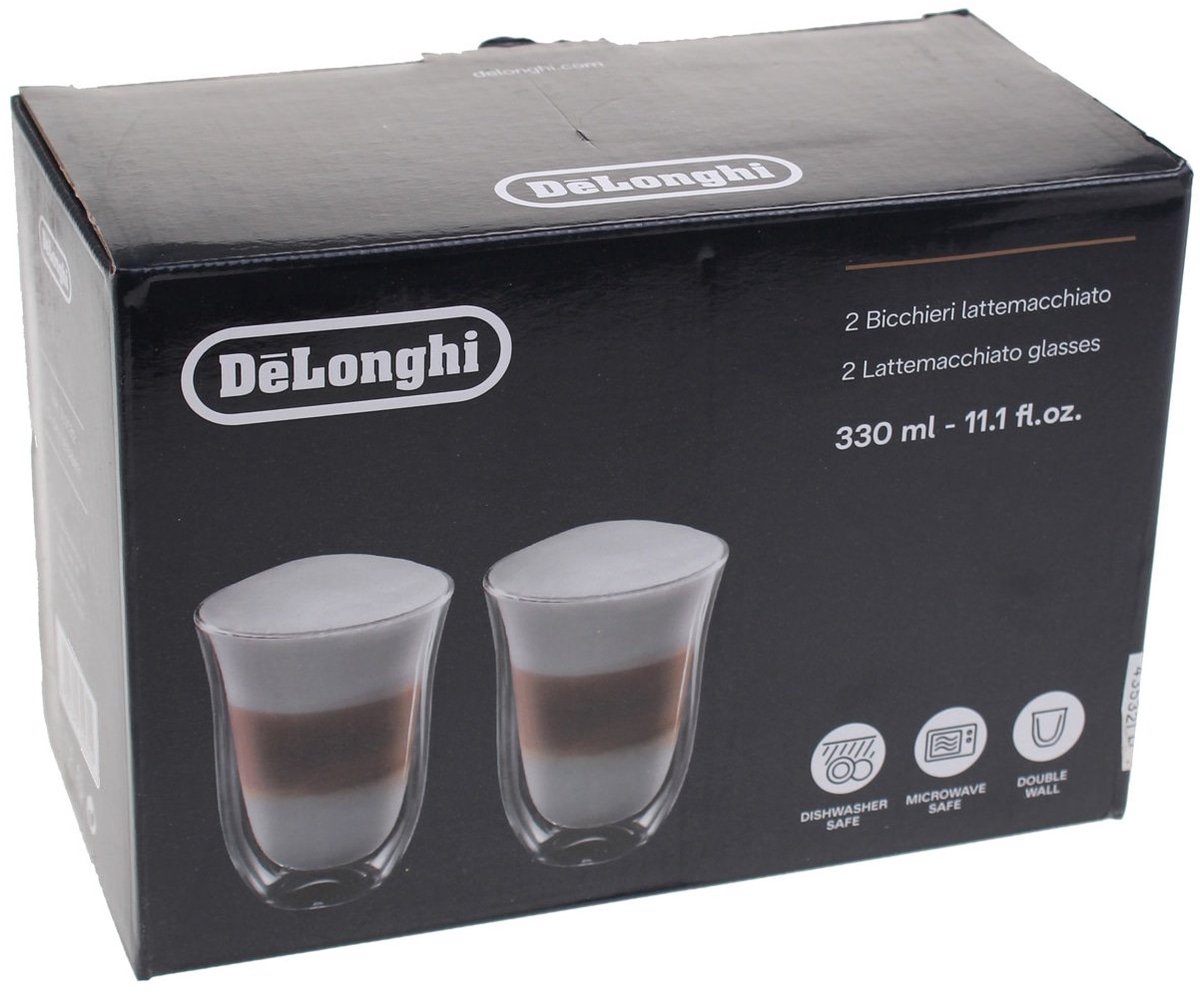 DELONGHI Lot de 2 tasses Latte Macchiato - 22 cl