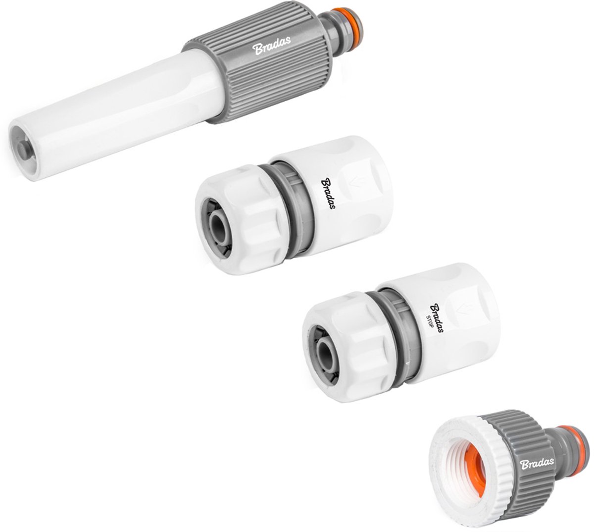 Bradas sproeikopset WHITE LINE 3/4 inch 4-delig