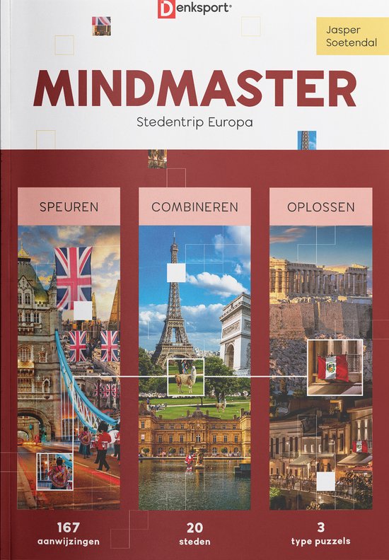 Denksport Puzzelboek - Denksport – Mindmaster – Stedentrip Europa