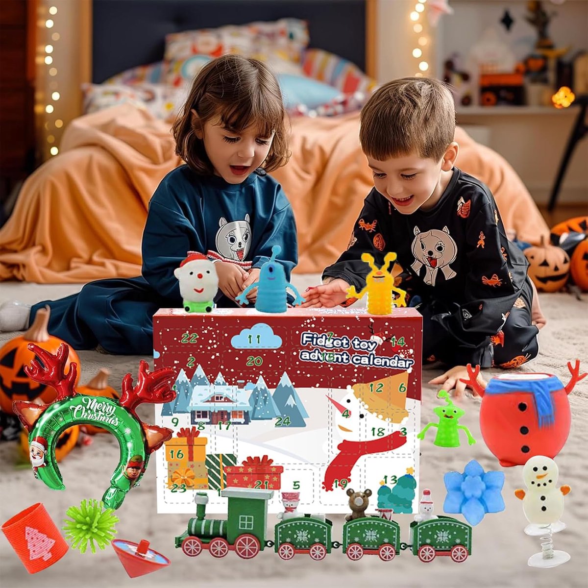 Adventskalender 2025- 24 dagen aftellen- adventskalender speelgoed- adventskalender voor kinderen- 24 kleine speeltjes en decoraties- adventskalender verrassingsspeelgoed