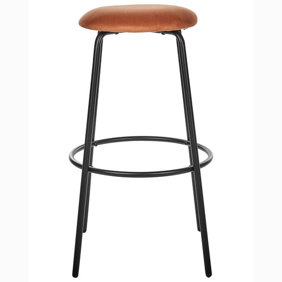 Set de 2 tabourets de bar MORTON Velours Oranje