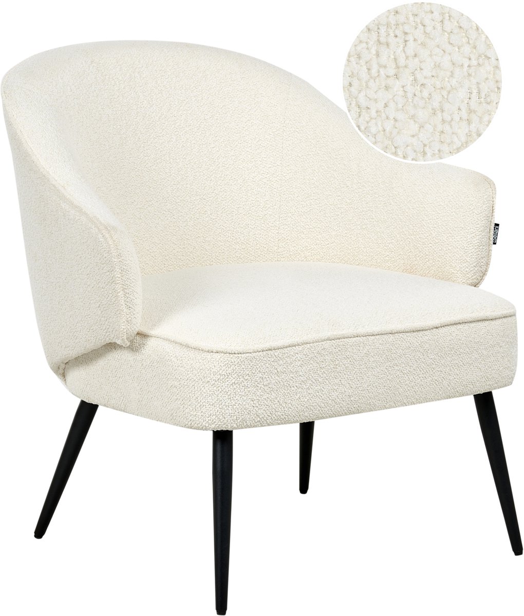 KAYLA - Fauteuil - Off-white - Bouclé