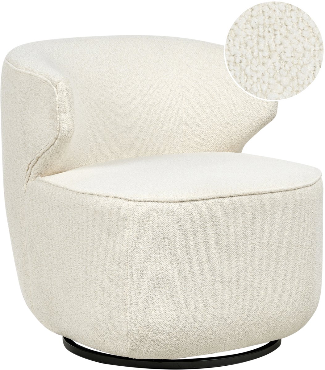 MOLLEBY - Fauteuil - Off-white - Bouclé