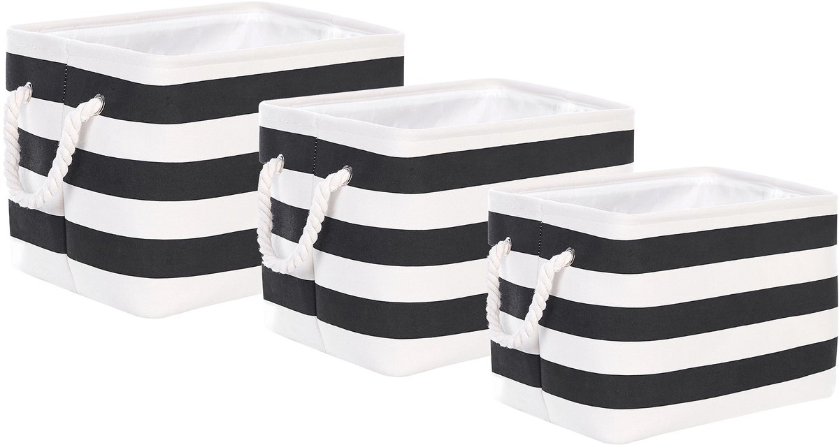 BELIANI DARQAB - Manden set van 3 - Zwart - Polyester