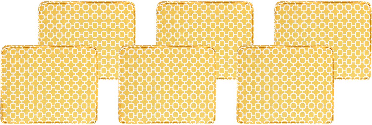TOLVE - Zitkussen set van 6 - Geel - Polyester