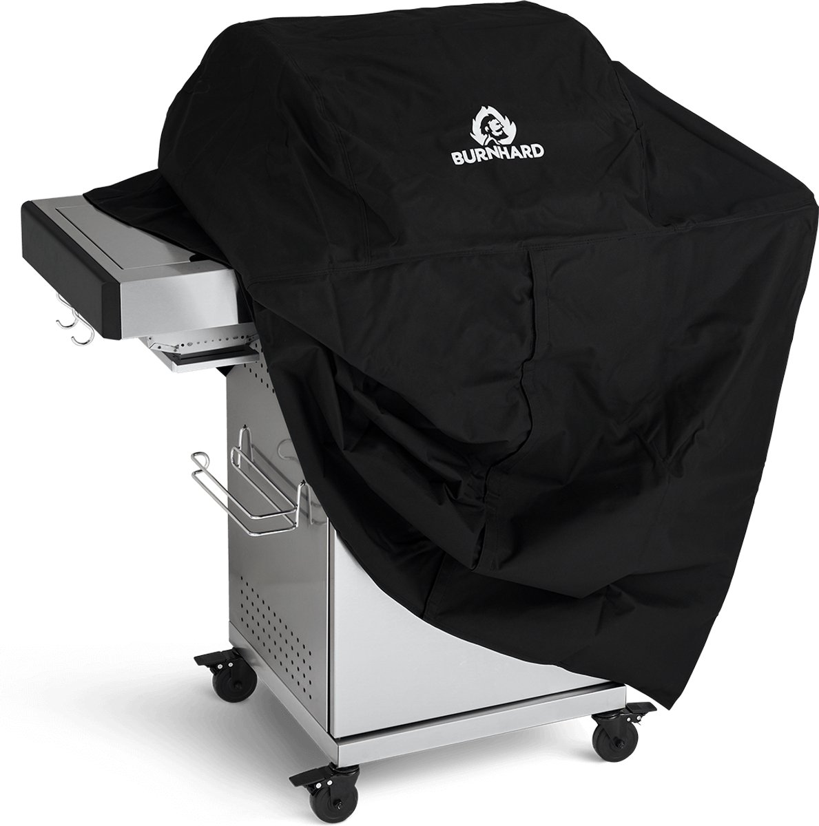 BURNHARD® 2 Branders gasbarbecue FRED Jr. Deluxe Series 3 incl. 900°C keramische infraroodbrander, gietijzeren grillrooster + inklapbare zijtafels thumbnail 4