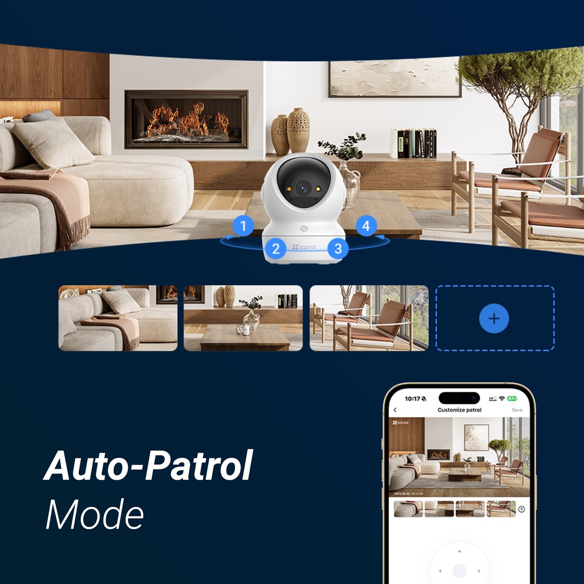 EZVIZ H6c Pro Beveiligingscamera Binnen met 360° Pan & Tilt - afbeelding 3