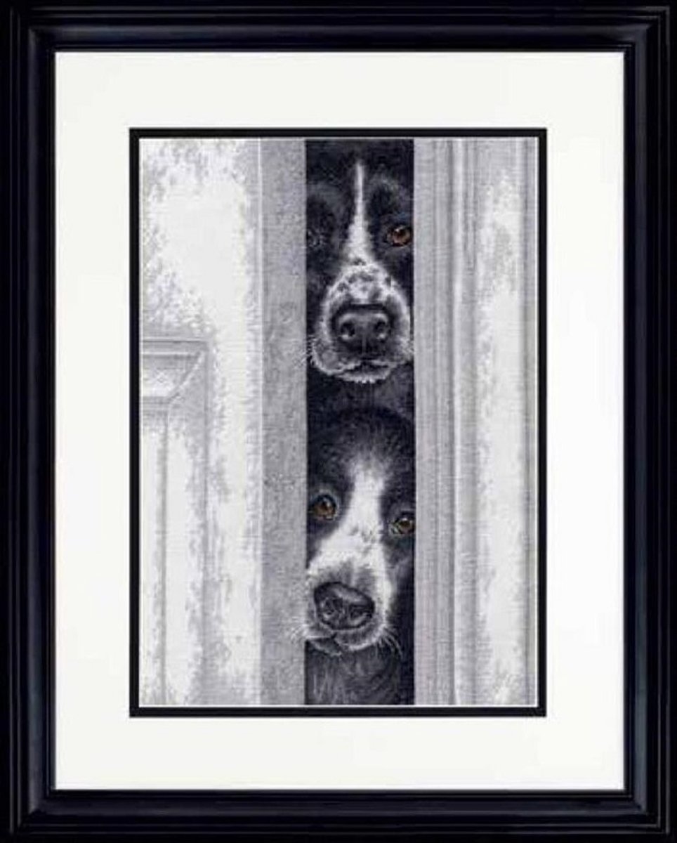 Dimensions Peeking Pups borduren (pakket)