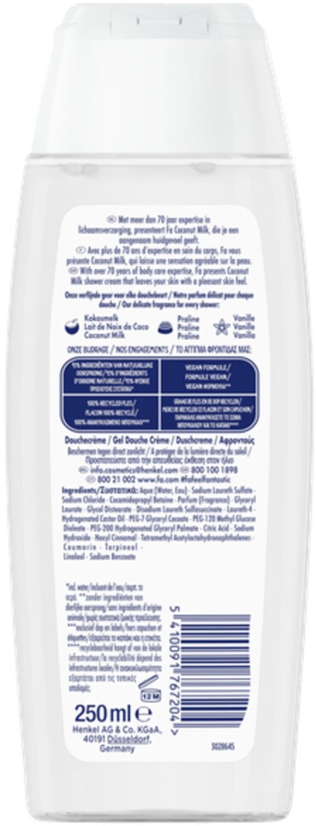 Fa Douchegel Coconut Milk - 6 x 250 ml - Voordeelverpakking