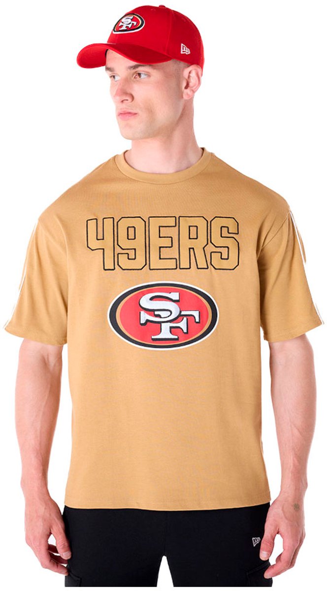 New Era Nfl Heritage Grphc Saf49e T-shirt Met Korte Mouwen M Man Beige