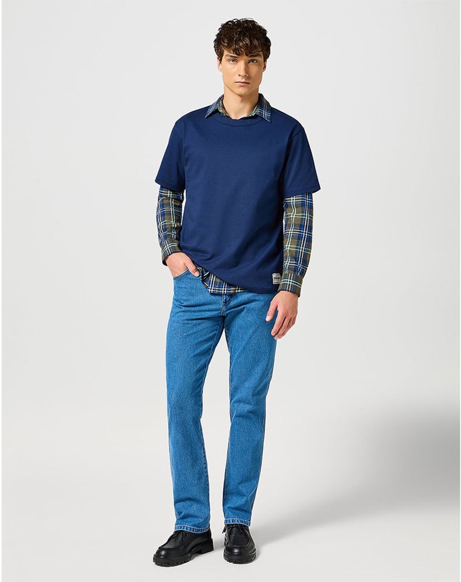 Wrangler 112357358 T-shirt Met Korte Mouwen M Man Blauw
