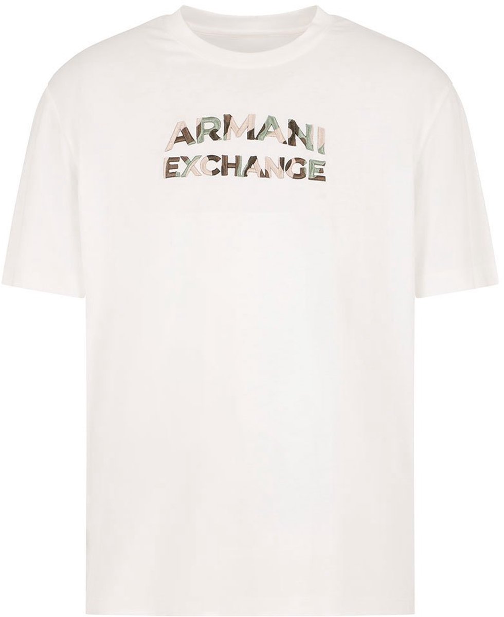 Armani Exchange 6dzthc-zjbyz T-shirt Met Korte Mouwen Wit XL Man