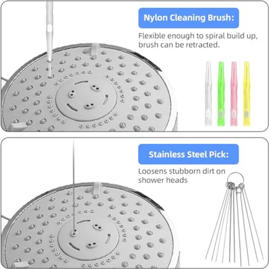 Douche Kop Schoonmaak Borstel - Set Van 10 Mini Borstels Voor Douchekop