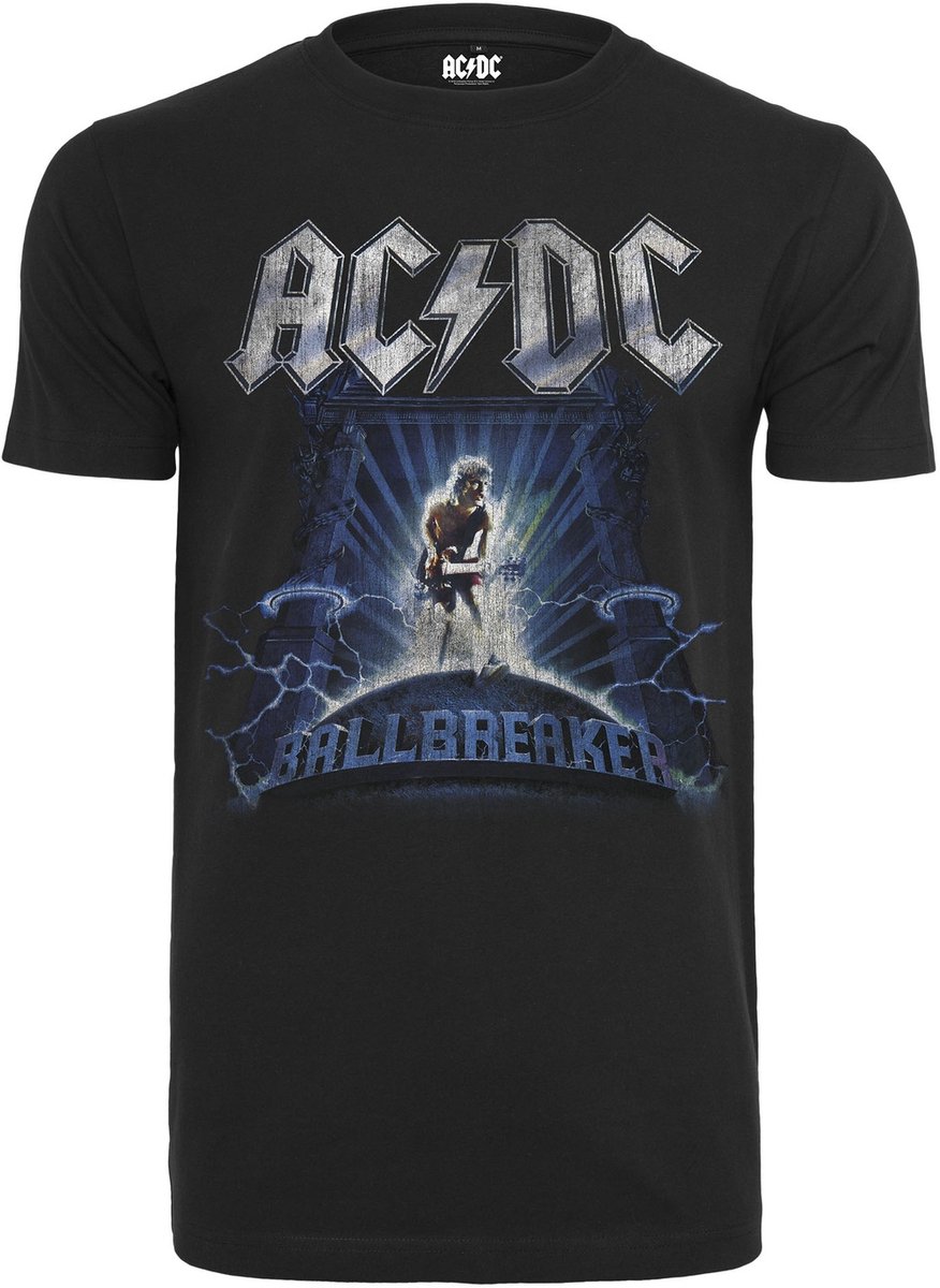 Urban Classics AC/DC ACDC Ballbreaker Heren Tshirt S Zwart