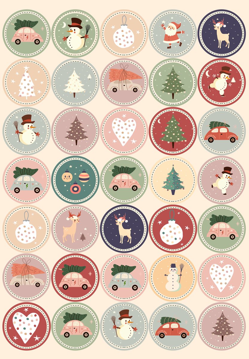 Stickers Kerst - 140 Stuks - 4 Stickervellen Kerst - Kerstkaarten Maken — afbeelding 10