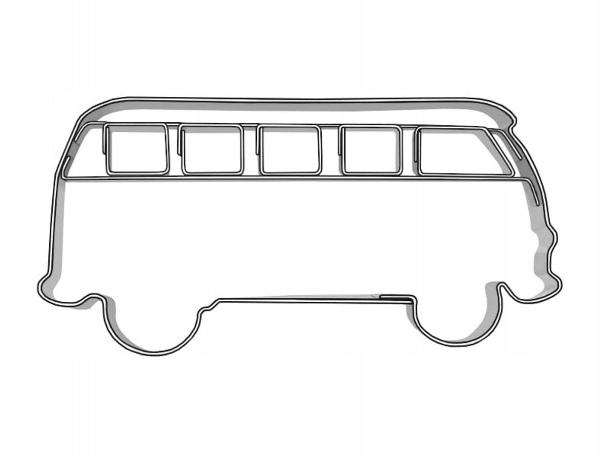 Metalen Autobus Koekjesvorm 9cm - Bakvorm voor Koekjes en Decoraties
