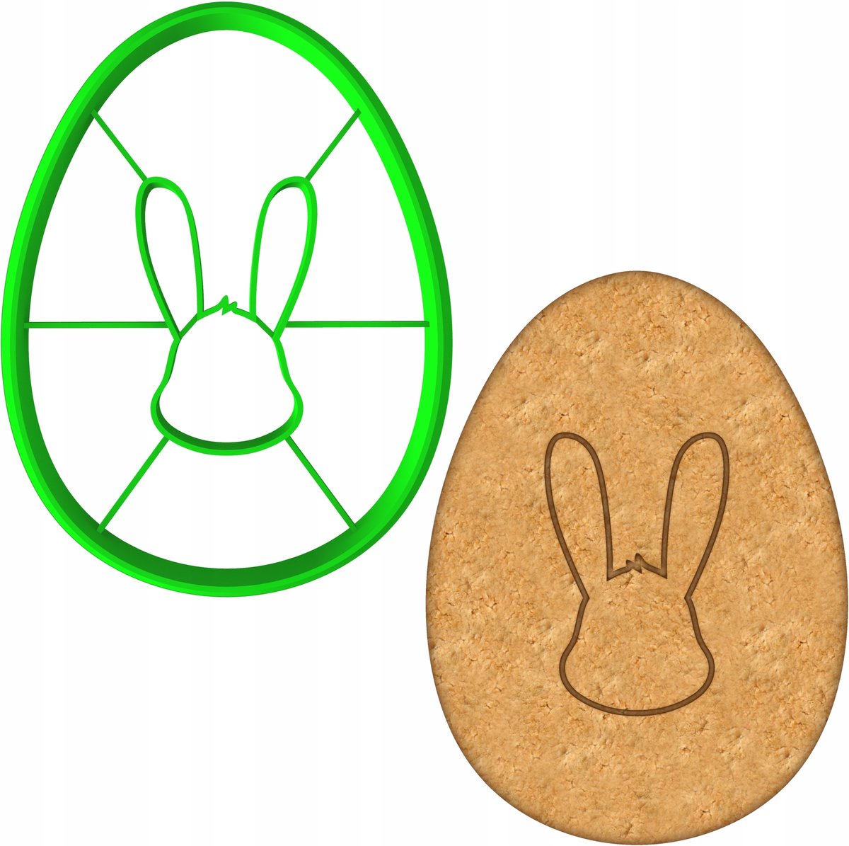 Paaskoekjesvorm Eitje 8cm - Kunststof PETG