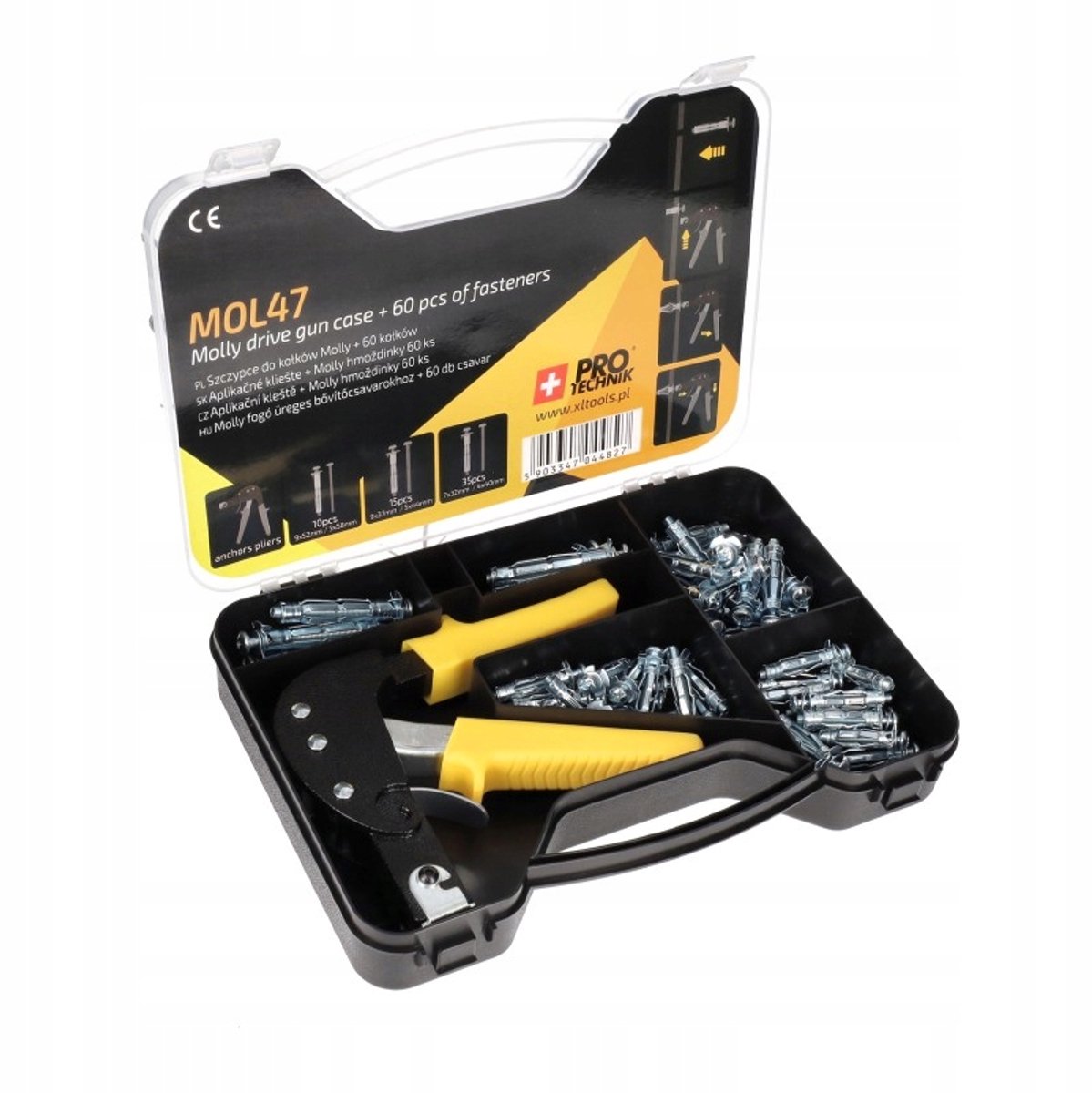 Molly Plug Tangen Set Set van 60 pluggen