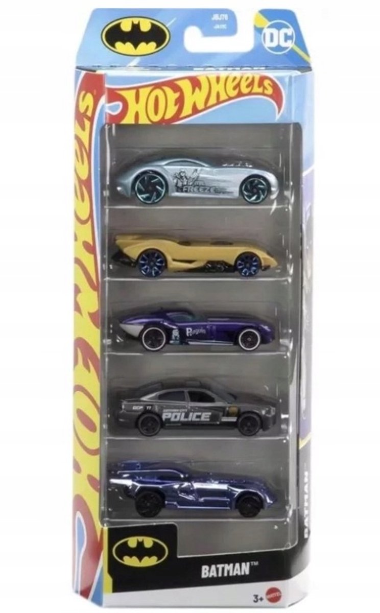 Hot Wheels JBJ76 Batman 5-delige autoset