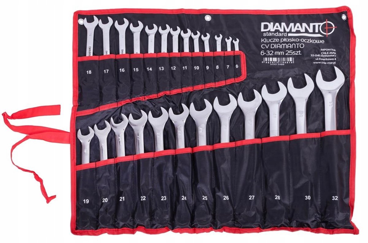 Diamanto Ringsleutelset CV 6-32 mm 25 Delig
